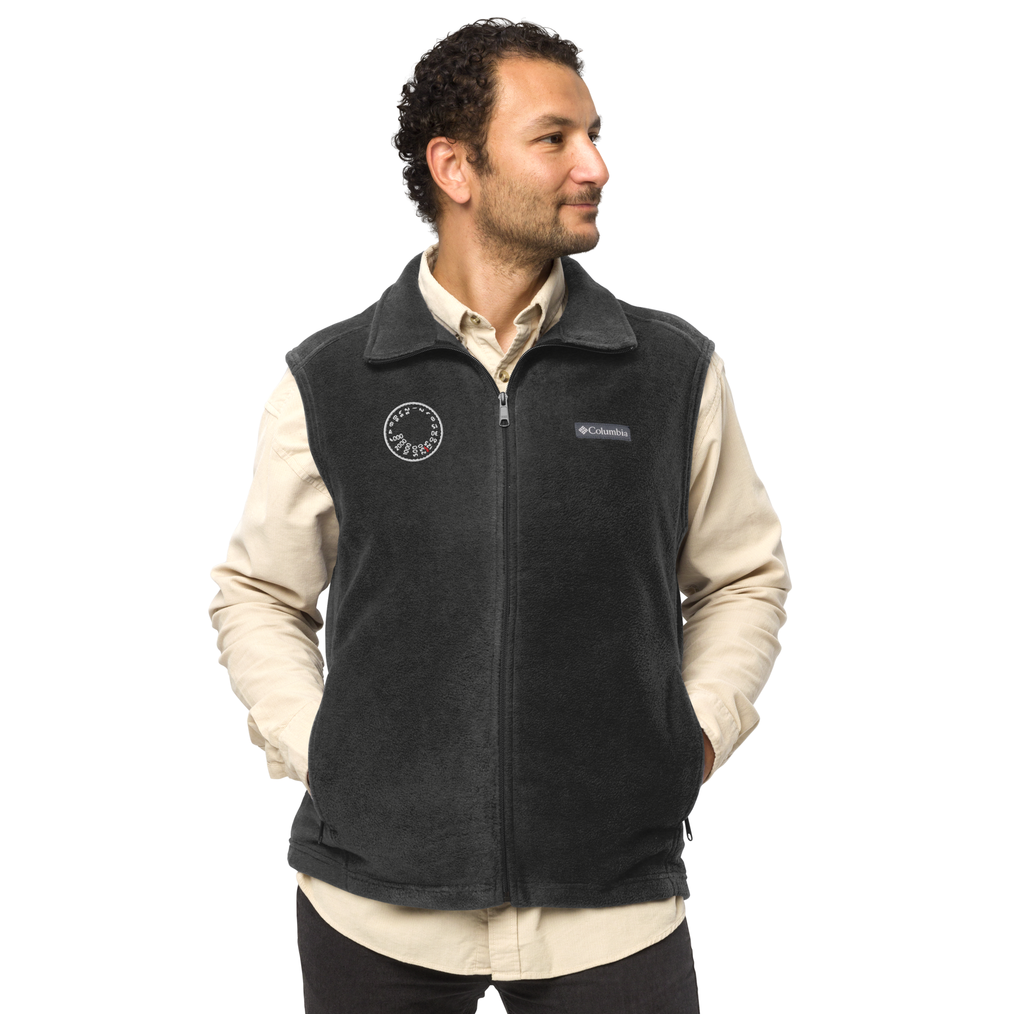 Shutter &amp; DoF - Embroidered Men’s Columbia Fleece Vest