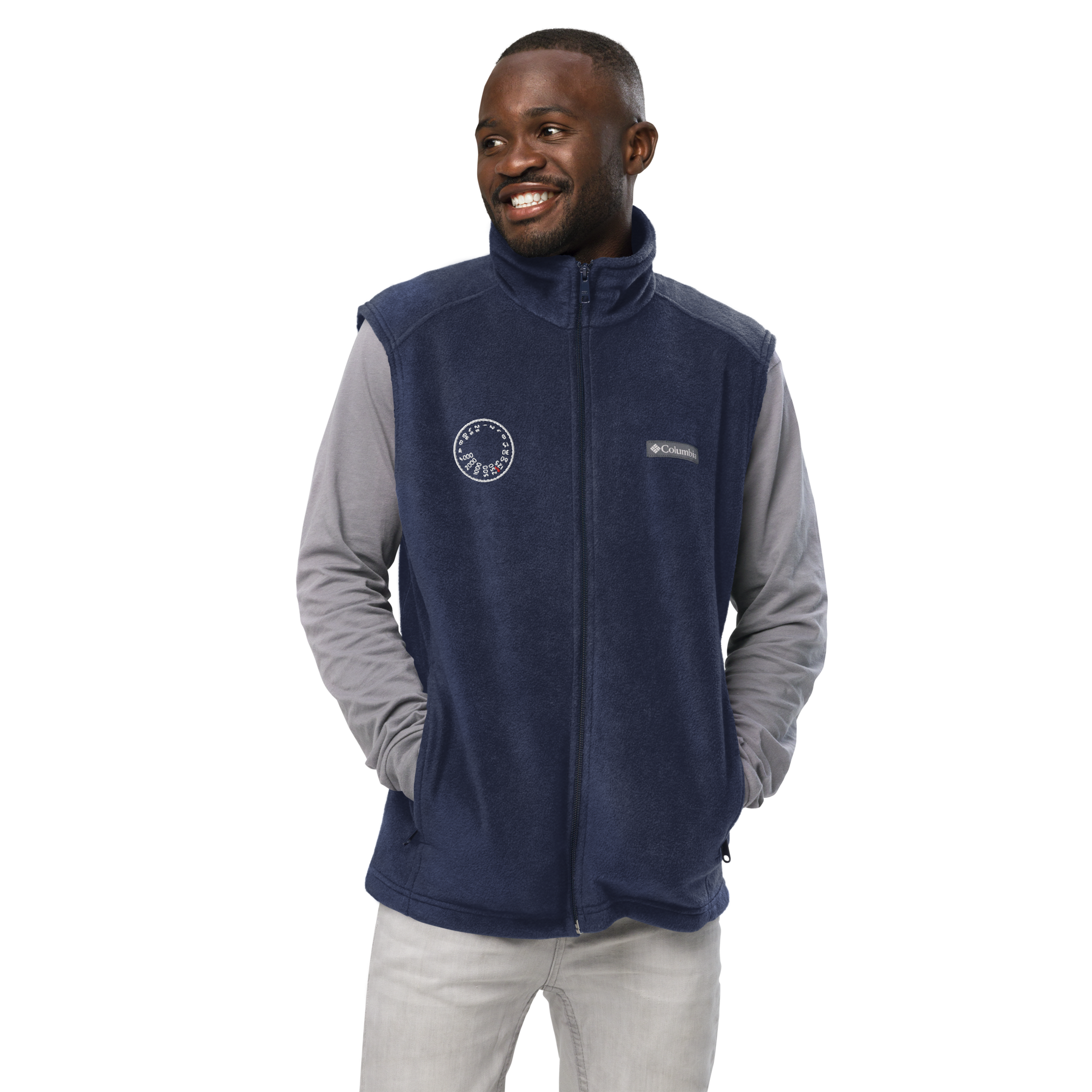 Shutter &amp; DoF - Embroidered Men’s Columbia Fleece Vest