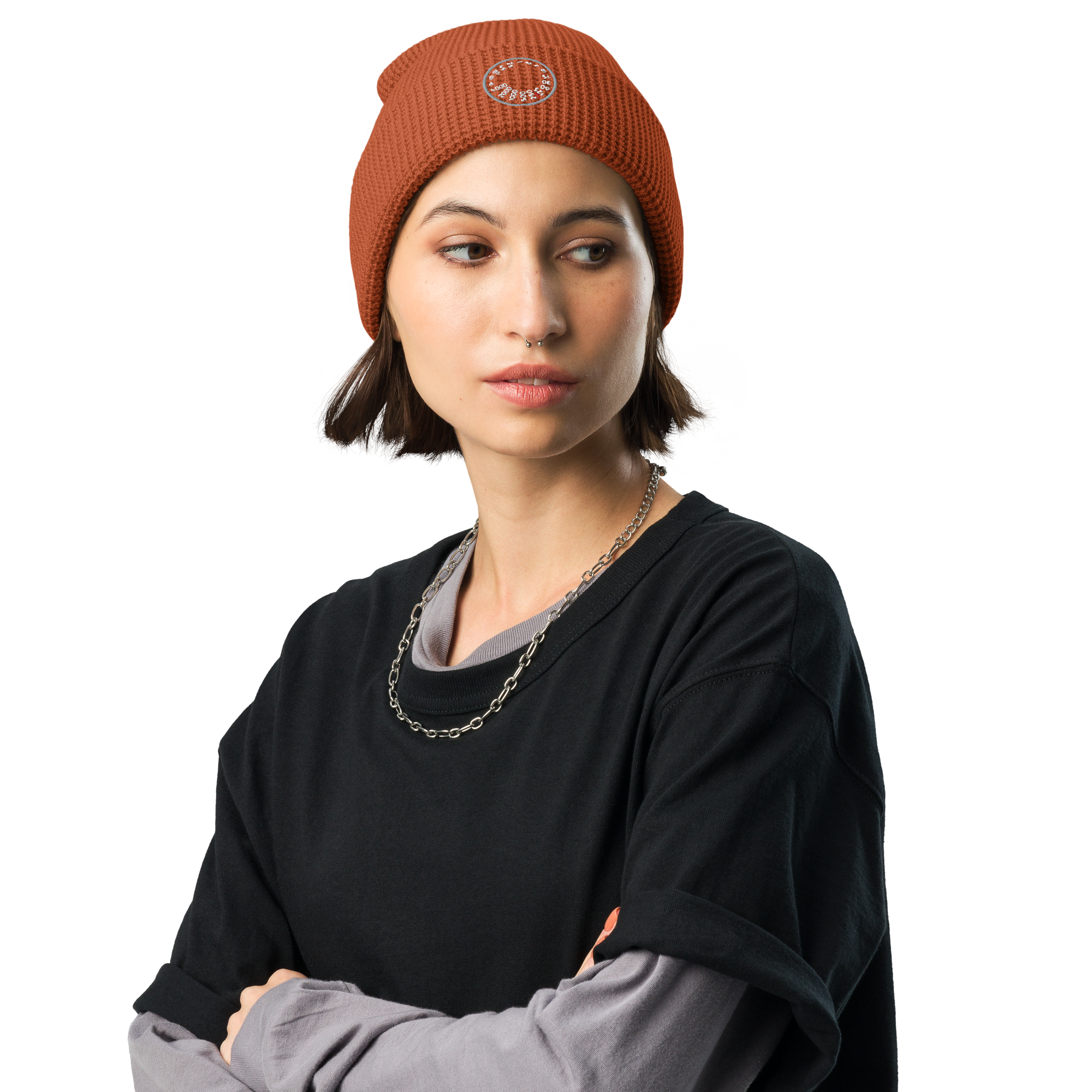 Shutter Speed - R146R - Embroidered Waffle Beanie